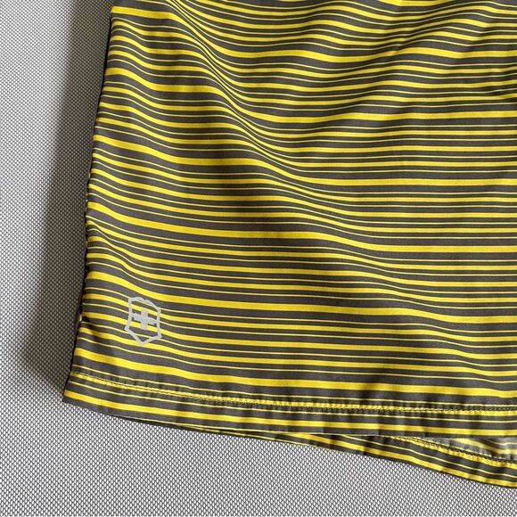 VICTORINOX Gray Yellow Striped Swim Board Shorts Men’s Size XL - Picture 2 of 12